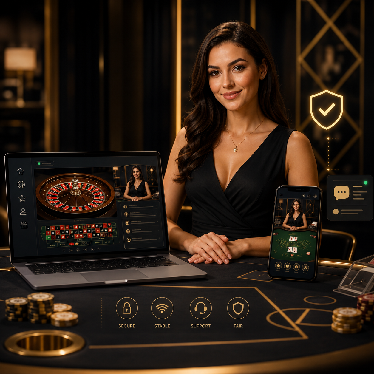 Lobby online con tavoli casino dal vivo